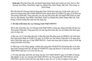Công văn 1984/NHCS-KHNV 2004 triển khai chương trình tín dụng cấp nước sạch vệ sinh môi trường nông thôn