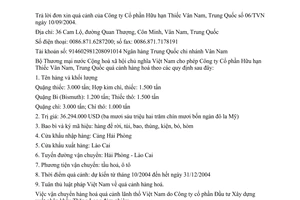Công văn  5460 TM/XNK quá cảnh hàng hoá