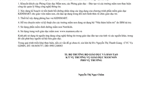 Công văn 9318/GDMN triển khai ứng dụng CNTT giáo dục mầm non