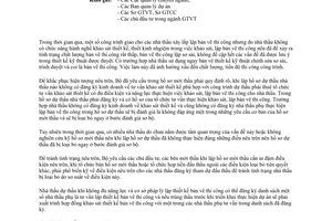 Công văn 5732/BGTVT-CGĐ nhà thầu phụ lập bản vẽ thi công khi lập hồ sơ dự thầu