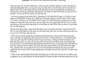 Công văn  12401 TC/TCT khấu trừ, hoàn thuế GTGT hàng nông, lâm, thuỷ sản