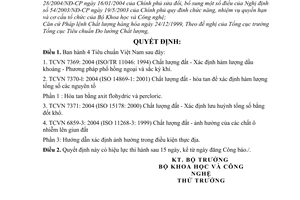 Quyết định 33/2004/QĐ-BKHCN 4 Tiêu chuẩn Việt Nam