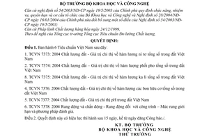Quyết định 34/2004/QĐ-BKHCN 6 Tiêu chuẩn Việt Nam
