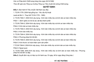 Quyết định 31/2004/QĐ-BKHCN 8 Tiêu chuẩn Việt Nam