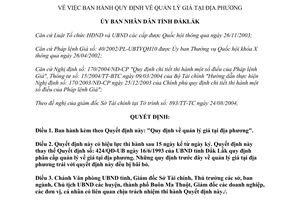 Quyết định 63/2004/QĐ-UB quản lý giá tại địa phương tỉnh Đắk Lắk