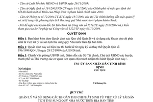 Quyết định 97/2004/QĐ-UB quản lý sử dụng khoản thu xử lý tài sản tịch thu sung quỹ nhà nước Bình Định
