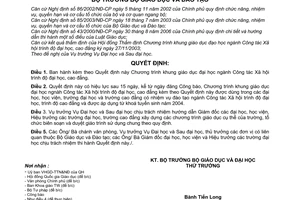 Quyết định 35/2004/QĐ-BGDĐT Chương trình khung giáo dục đại học ngành Công tác Xã hội trình độ đại học, cao đẳng