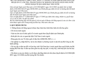 Thông tư 97/2004/TT-BTC hướng dẫn chế độ quản lý chi trả thanh toán khoản chi NSNN ngoại tệ qua Kho bạc NN