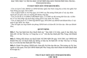 Quyết định 184/2004/QĐ-UB tổ chức, quản lý dạy thêm học thêm