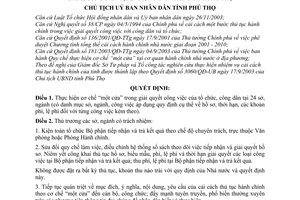 Quyết định 3193/2004/QĐ-CT cơ chế một cửa trong giải quyết công việc tổ chức