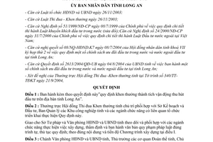 Quyết định 4209/2004/QĐ-UB khen thưởng thành tích vận động thu hút đầu tư Long An