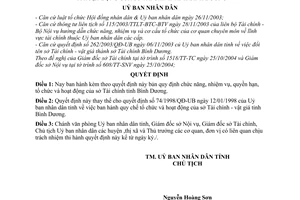 Quyết định 145/2004/QĐ-UB  chức năng, nhiệm vụ, quyền hạn, tổ chức hoạt động Sở Tài chính Bình Dương