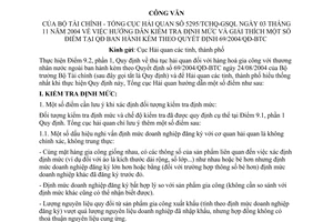 Công văn 5295/TCHQ-GSQL hướng dẫn kiểm tra định mức và giải thích điểm Quy định QD 69