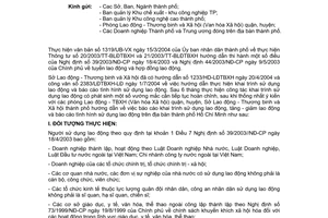 Công văn 3790/LĐTBXH-LĐ  hướng dẫn thực hiện báo cáo khai trình sử dụng lao động, tăng - giảm lao động trên địa bàn thành phố