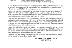 Công văn 13293/TC-CST thuế suất thuế GTGT malt