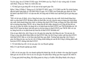 Công văn  3845 TCT/DNK trả lời chính sách thuế