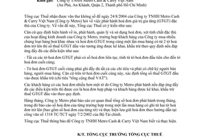 Công văn  3907 TCT/ĐTNN  phát hành và lập hoá đơn GTGT đặc thù