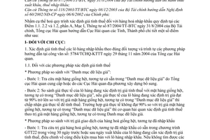 Công văn 5782/TCHQ-KTTT hướng dẫn chi tiết quy trình xác định giá tính thuế hàng hoá nhập khẩu theo Thông tư  87/2004/TT-BTC