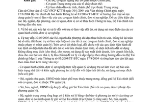 Công văn 14049/TC/QLCS triển khai thực hiện TT 83/2004/TT-BTC