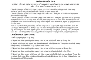 Thông tư liên tịch 13/2004/TTLT/BLĐTBXH-BTC hướng dẫn trách nhiệm đóng góp chế độ trợ cấp người bán dâm người nghiện ma tuý