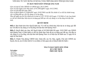 Quyết định 85/2004/QĐ-UB  Cơ chế tài chính thực hiện dự án sử dụng quỹ đất