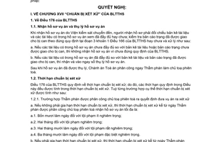 Nghị quyết 04/2004/NQ-HĐTP hướng dẫn thi hành một số quy định trong Phần thứ ba "Xét xử sơ thẩm" của Bộ luật Tố tụng hình sự năm 2003