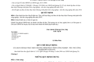 Quyết định 3152/2004/QĐ-UB Quy chế hoạt động Ban chỉ đạo Chương trình phát triển