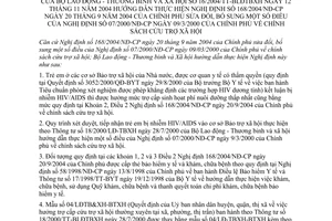 Thông tư 16/2004/TT-BLĐTBXH chính sách cứu trợ xã hội hướng dẫn Nghị định 168/2004/NĐ-CP