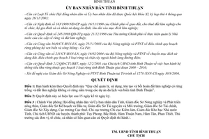 Quyết định 80/2004/QĐ/UBBT quản lý sử dụng tôn tạo bồi hoàn đất lâm nghiệp dự án du lịch Bình Thuận