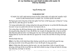 Nghị định thư hợp tác Việt Nam Ma-rốc 2004