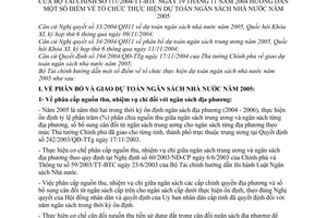 Thông tư 111/2004/TT-BTC hướng dẫn tổ chức thực hiện dự toán ngân sách nhà nước năm 2005