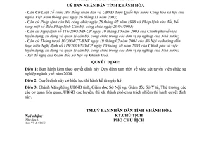 Quyết định 205/2004/QĐ-UB Quy định tạm thời xét tuyển viên chức sự nghiệp