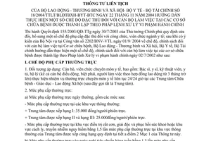 Thông tư liên tịch 18/2004/TTLT-BLĐTBXH-BYT-BTC chế độ đặc thù cán bộ làm việc tại cơ sở chữa bệnh thành lập Pháp lệnh xử lý vi phạm hành chính