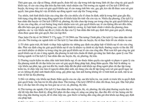 Chỉ thị 16/2004/CT-UB tăng cường trách nhiệm giải quyết khiếu nại tố cáo Bến Tre