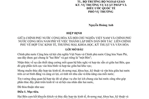 Hiệp định thành lập Diễn đàn đối tác liên Chính phủ về hợp tác kinh tế, thương mại, khoa học, kỹ thuật văn hoá giữa Việt Nam Nam Phi
