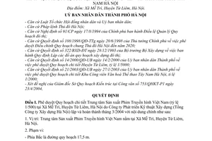 Quyết định 173/2004/QĐ-UB  phê duyệt Quy hoạch chi tiết Trung tâm Sản xuất Phim Truyền hình Việt Nam