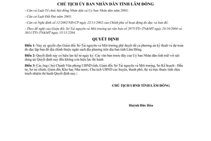 Quyết định 212/2004/QĐ-UB dự toán đo đạc lập bản đồ địa chính ngân sách địa phương Lâm Đồng