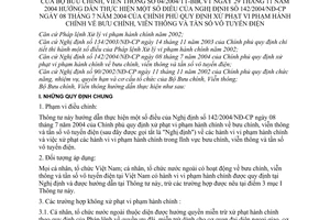 Thông tư 04/2004/TT-BBCVT xử phạt vi phạm hành chính bưu chính viễn thông tần số vô tuyến điện hướng dẫn Nghị định 142/2004/NĐ-CP