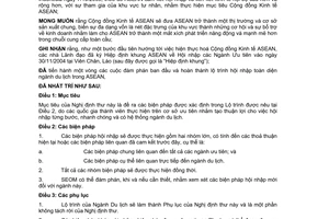 Nghị định thư hội nhập ngành du lịch ASEAN giữa Việt Nam các nước 2004