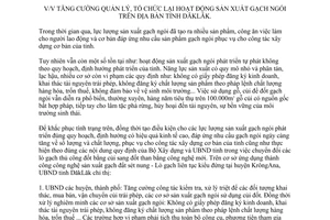 Chỉ thị 21/2004/CT-UB tăng cường quản lý sản xuất gạch ngói Đắk Lắk