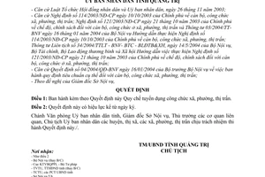 Quyết định 3417/2004/QĐ-UB Quy chế tuyển dụng công chức xã, phường, thị trấn