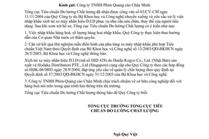 Công văn 1515/TĐC-ĐGPH  nhập khẩu xích xe máy phục vụ nhu cầu sửa chữa, thay thế