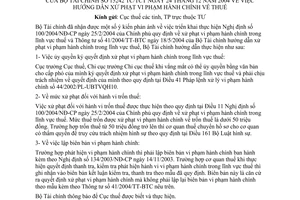 Công văn 15242/TC/TCT hướng dẫn xử phạt vi phạm hành chính  thuế
