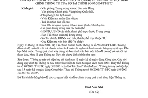 Công văn 15642/TC-PC  đình chính TT 97/2004/TT-BTC hướng dẫn chế độ quản lý,chi trả,thanh toán khoản chi ngân sách NN bằng ngoại tệ qua KBNN