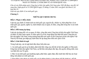 Luật An ninh Quốc gia 2004 32/2004/QH11