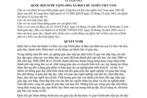 Nghị quyết 37/2004/NQ-QH11 giáo dục