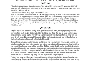 Nghị quyết 36/2004/NQ-QH11 công tác đầu tư xây dựng cơ bản sử dụng vốn nhà nước