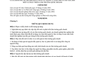 Nghị định 200/2004/NĐ-CP sắp xếp, đổi mới phát triển lâm trường quốc doanh