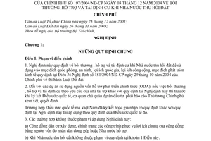 Nghị định 197/2004/NĐ-CP bồi thường, hỗ trợ tái định cư khi Nhà nước thu hồi đất