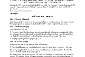 Luật cạnh tranh 2004 27/2004/QH11